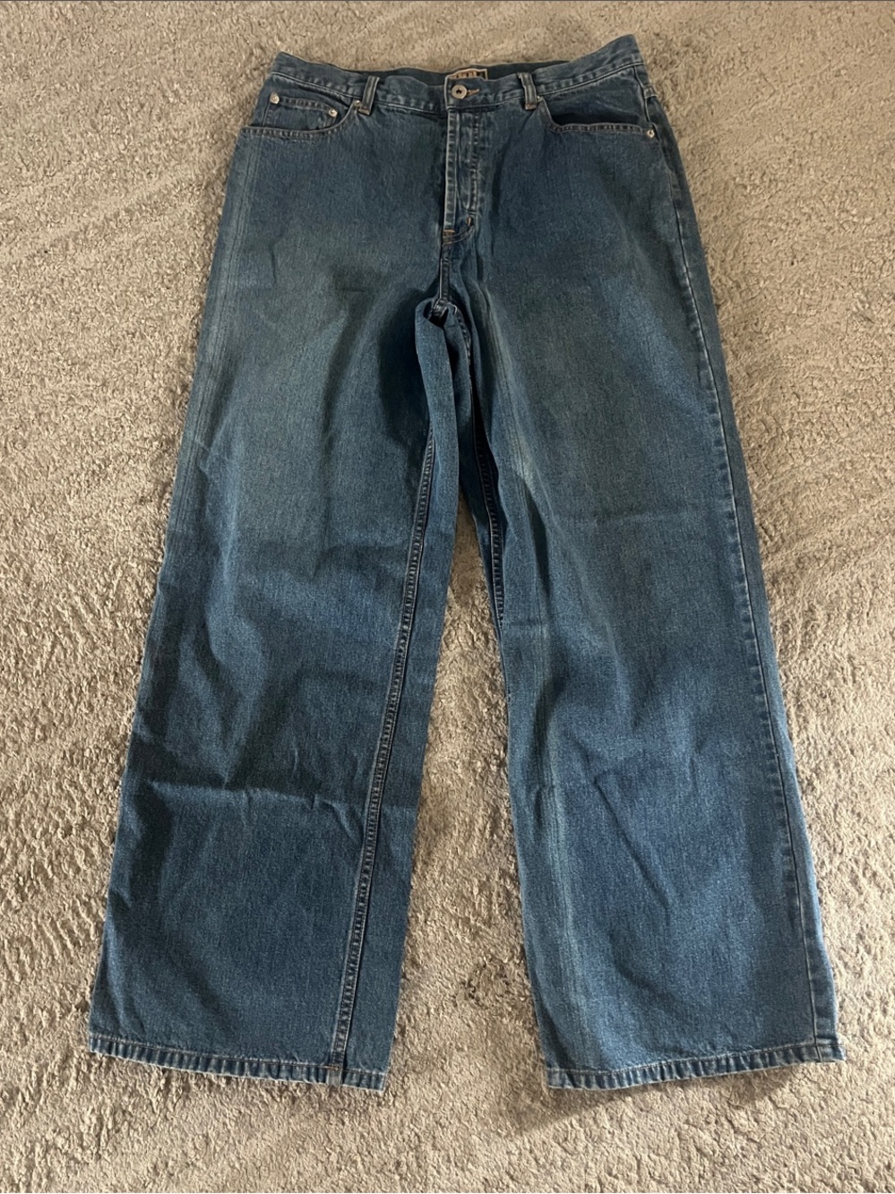 AT Denim 100% Cotton High Rise Wide Leg Blue Denim 14